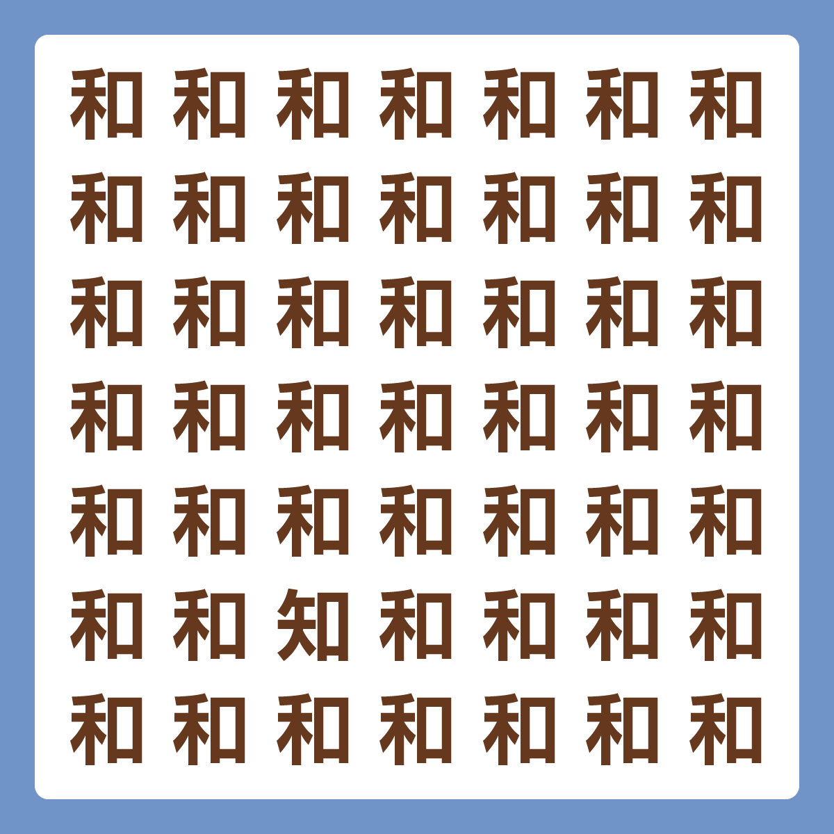 ひとつだけ違う漢字 漢字間違い探し