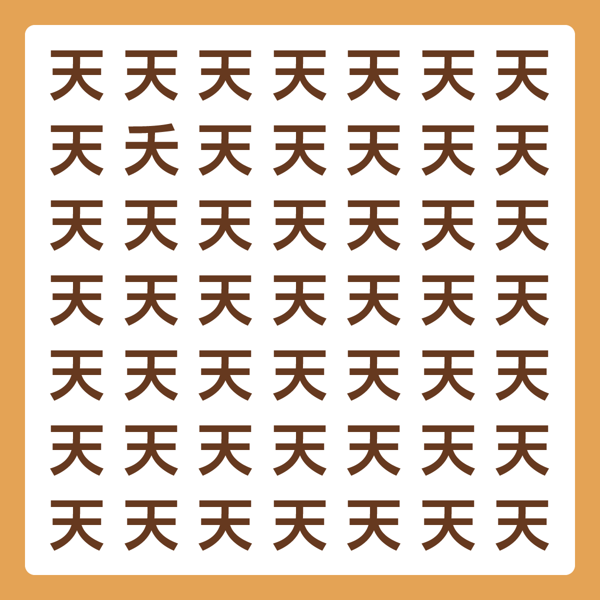 ひとつだけ違う漢字 漢字間違い探し