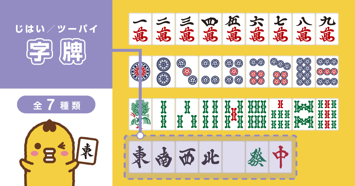 麻雀牌 字牌 ツーパイ ジハイ 一覧